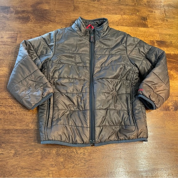 Baby Gap brown light puffer coat jacket size 4T primaloft - Picture 1 of 5